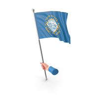 USA States South Dakota Single Hand Hold Flag PNG & PSD Images