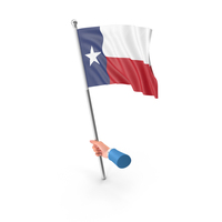 USA States Texas Single Hand Hold Flag PNG & PSD Images