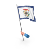 USA States West Virginia Single Hand Hold Flag PNG & PSD Images