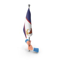 USA States American Samoa Two Hand Hold Flag PNG & PSD Images