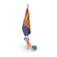 USA States Arizona Two Hand Hold Flag PNG & PSD Images