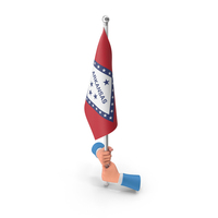 USA States Arkansas Two Hand Hold Flag PNG & PSD Images