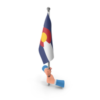 USA States Colorado Two Hand Hold Flag PNG & PSD Images