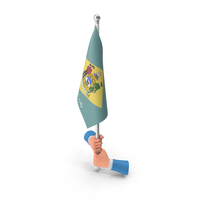 USA States Delaware Two Hand Hold Flag PNG & PSD Images