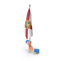 USA States Florida Two Hand Hold Flag PNG & PSD Images