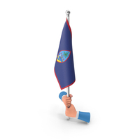 USA States Guam Two Hand Hold Flag PNG & PSD Images