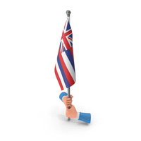 USA States Hawaii Two Hand Hold Flag PNG & PSD Images