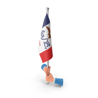 USA States Iowa Two Hand Hold Flag PNG & PSD Images