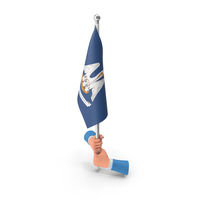USA States Louisiana Two Hand Hold Flag PNG & PSD Images