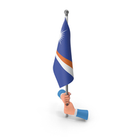 USA States marshal Islands Two Hand Hold Flag PNG & PSD Images