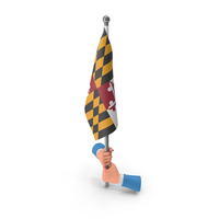 USA States Maryland Two Hand Hold Flag PNG & PSD Images