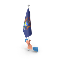 USA States Michigan Two Hand Hold Flag PNG & PSD Images