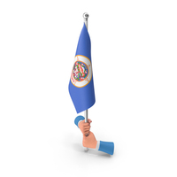 USA States Minnesota Two Hand Hold Flag PNG & PSD Images