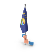 USA States Montana Two Hand Hold Flag PNG & PSD Images