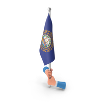 USA States New Hampshire Two Hand Hold Flag PNG & PSD Images
