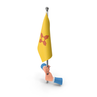 USA States New Mexico Two Hand Hold Flag PNG & PSD Images
