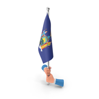 USA States New York Two Hand Hold Flag PNG & PSD Images