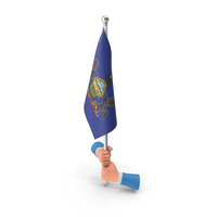USA States Pennsylvania Two Hand Hold Flag PNG & PSD Images