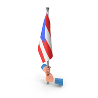 USA States Puerto Rico Two Hand Hold Flag PNG & PSD Images
