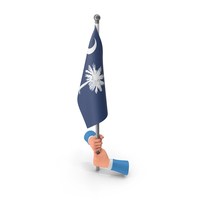 USA States South Carolina Two Hand Hold Flag PNG & PSD Images