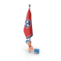 USA States Tennessee Two Hand Hold Flag PNG & PSD Images