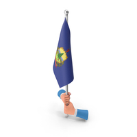 USA States Vermont Two Hand Hold Flag PNG & PSD Images
