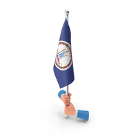 USA States Virginia Two Hand Hold Flag PNG & PSD Images