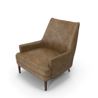 Accent Chair Taupe Leather PNG & PSD Images