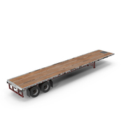Used Flatbed Semi-Truck Trailer PNG & PSD Images