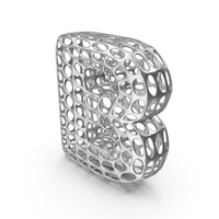 Abstract Silver Letter B PNG & PSD Images