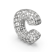Abstract Silver Letter C PNG & PSD Images
