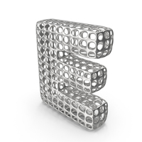 Abstract Silver Letter E PNG & PSD Images