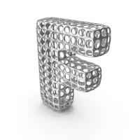 Abstract Silver Letter F PNG & PSD Images