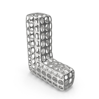 Abstract Silver Letter L PNG & PSD Images
