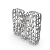Abstract Silver Letter M PNG & PSD Images
