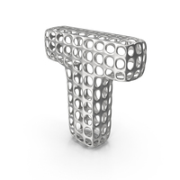 Abstract Silver Letter T PNG & PSD Images