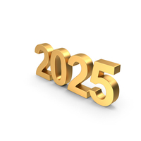 New Year 2025 Metal PNG & PSD Images