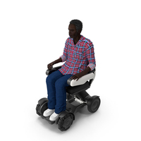 Mobility Scooter and Afro American Man PNG & PSD Images
