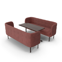 Restaurant Sofas Seating With Table PNG & PSD Images
