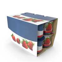 Strawberry Yogurt 12 Paper Pack PNG & PSD Images