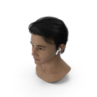 Young Boy Head With Apple AirPods 4 Wireless Headphones PNG & PSD Images