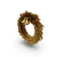 Christmas Wreath Gold PNG & PSD Images