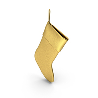 Christmas Sock Gold PNG & PSD Images