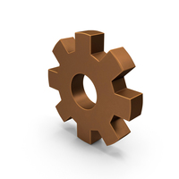 Gear Stylized Bronze PNG & PSD Images