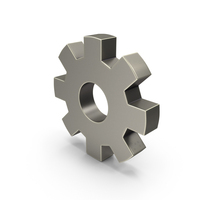 Gear Stylized Chrome PNG & PSD Images