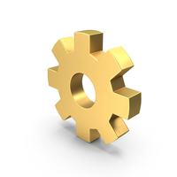 Gear Stylized Gold PNG & PSD Images