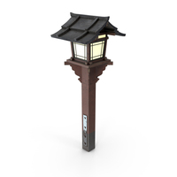Asian Garden Wooden Lantern Old PNG & PSD Images