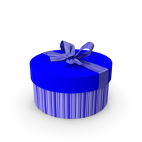 Round Gift Box With Elegant Ribbon PNG & PSD Images