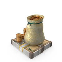 Gold Bag Coins Indian 500 Rupees Money Notes Bill Lot PNG & PSD Images