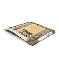 Two Indian 500 Rupees Note Folded Money PNG & PSD Images